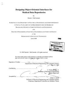 Designing  Object-Oriented  Interfaces for Medical  Data Repositories Et.