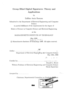 Group Blind  Digital Applications Signatures: Theory  and