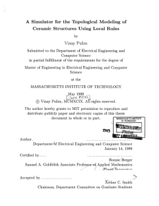 A  Simulator  for  the  Topological ... Ceramic  Structures Using  Local  Rules Vinay  Pulim