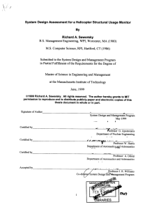 System  Design  Assessment  for a Helicopter Structural... By Richard A. Sewersky