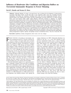 Influence of Headwater Site Conditions and Riparian Buffers on