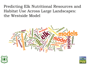Predicting Elk Nutritional Resources and Habitat Use Across Large Landscapes: