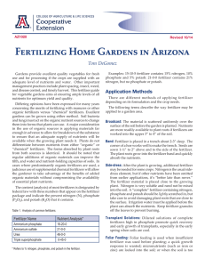 Fertilizing Home Gardens in Arizona