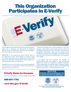 This Organization Participates in E-Verify