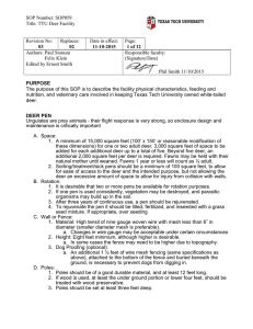 SOP Number: SOP059  Title: TTU Deer Facility Revision No: