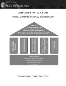 . 2015-2020 STRATEGIC PLAN  VISION