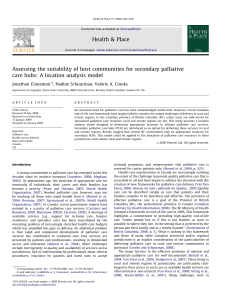 Assessing the suitability of host communities for secondary palliative