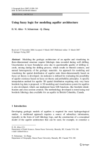 Using fuzzy logic for modeling aquifer architecture D. M. Allen