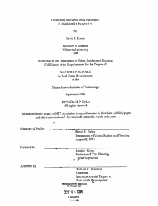Developing  Assisted  Living Facilities David P.  Errico