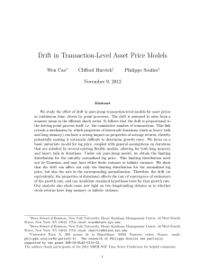 Drift in Transaction-Level Asset Price Models Wen Cao Clifford Hurvich Philippe Soulier