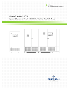 Liebert Series 610 UPS