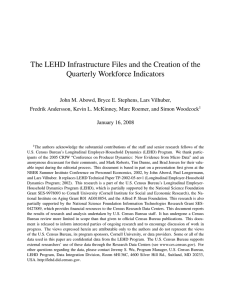 The LEHD Infrastructure Files and the Creation of the