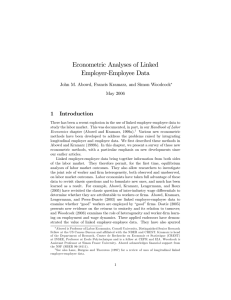 Econometric Analyses of Linked Employer-Employee Data 1 Introduction