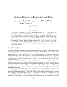 Disclosure Limitation in Longitudinal Linked Data