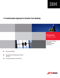 Front cover A Transformation Approach to Smarter Core Banking Redguides