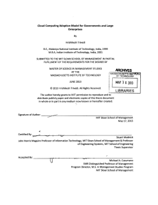 Cloud  Computing Adoption Model for Governments  and ... Enterprises