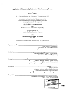 Application  of Manufacturing Tools  to the  DNA ... by E. S.