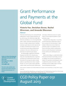 Grant Performance and Payments at the Global Fund