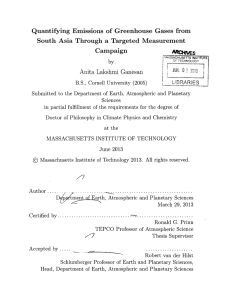 Quantifying  Emissions  of  Greenhouse  Gases ... South  Asia  Through  a  Targeted ... Campaign Anita  Lakshmi  Ganesan