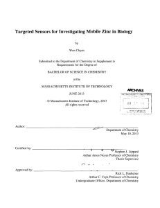 Targeted Sensors  for Investigating  Mobile  Zinc in...