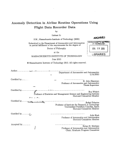 Anomaly  Detection  in  Airline  Routine ... Flight  Data  Recorder  Data ARED