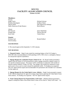 FACILITY ALLOCATION COUNCIL MINUTES Members: