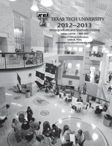 2012­–2013 Undergraduate and Graduate Catalog