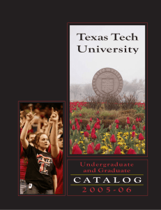 Texas Tech University C A T A L O G