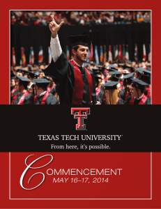 C OMMENCEMENT MAY 16–17, 2014