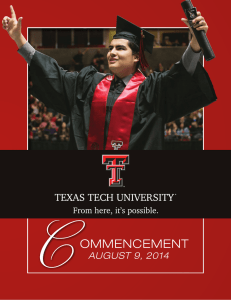 C OMMENCEMENT AUGUST 9, 2014