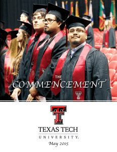 COMMENCEMENT  May 2015 THE