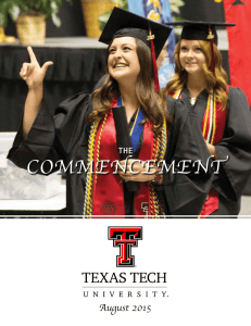 COMMENCEMENT  August 2015 THE
