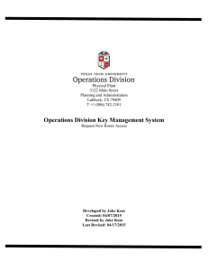 Operations Division Key Management System