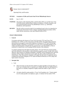 Operating Policy and Procedure June 13, 2012