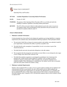 Operating Policy and Procedure October 18, 2007