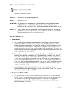 Operating Policy and Procedure December 7, 2012