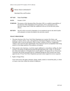 Operating Policy and Procedure October 9, 2014