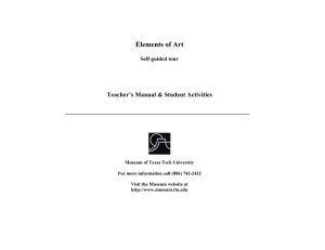 Elements of Art Teacher’s Manual &amp; Student Activities Self-guided tour