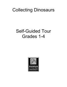 Collecting Dinosaurs Self-Guided Tour Grades 1-4