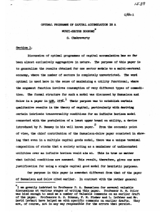 ACCUMIATION  IN  A ECONCW S.  Chakravarty 1.