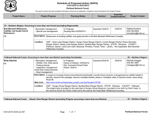 Schedule of Proposed Action (SOPA) 01/01/2015 to 03/31/2015 Flathead National Forest