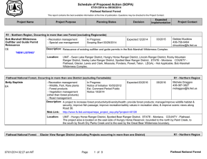 Schedule of Proposed Action (SOPA) 07/01/2014 to 09/30/2014 Flathead National Forest