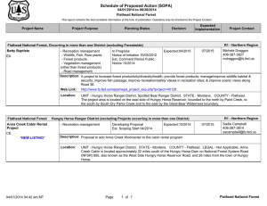 Schedule of Proposed Action (SOPA) 04/01/2014 to 06/30/2014 Flathead National Forest