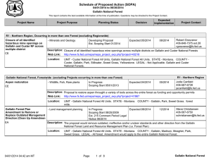 Schedule of Proposed Action (SOPA) 04/01/2014 to 06/30/2014 Gallatin National Forest