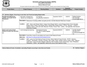 Schedule of Proposed Action (SOPA) 01/01/2015 to 03/31/2015 Helena National Forest