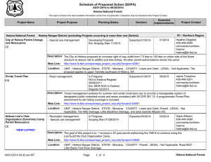 Schedule of Proposed Action (SOPA) 04/01/2014 to 06/30/2014 Helena National Forest