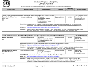 Schedule of Proposed Action (SOPA) 10/01/2014 to 12/31/2014 Dakota Prairie Grasslands