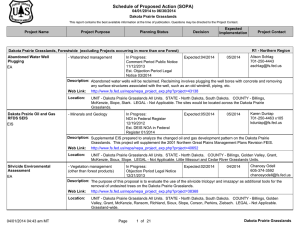 Schedule of Proposed Action (SOPA) 04/01/2014 to 06/30/2014 Dakota Prairie Grasslands