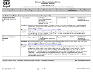 Schedule of Proposed Action (SOPA) 04/01/2014 to 06/30/2014 Prescott National Forest