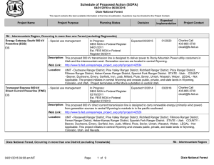 Schedule of Proposed Action (SOPA) 04/01/2016 to 06/30/2016 Dixie National Forest